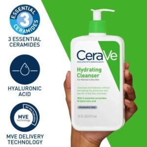 CeraVe Hydrating Cleanser – For Normal to Dry Skin (473ml)
