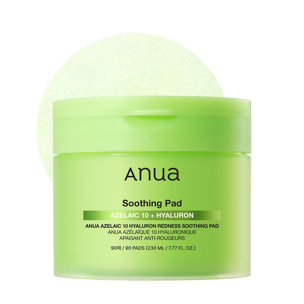 Anua Azelaic 10 Hyaluron Redness Soothing Pad (90 Pads) - Targeted Spot Care & Redness Relief Toner Pads