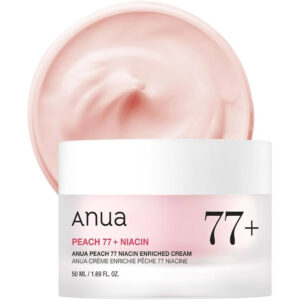 Anua Peach 77% Niacin Enriched Cream (50ml) - Deep Brightening, Plumping & Hydration Lock