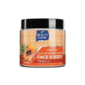 BEAUTY CLINIC Papaya Exfoliating Scrub (500ml) - Deep Cleansing & Smoothing for Face & Body, Removes Dead Cells for Fresh, Younger Skin