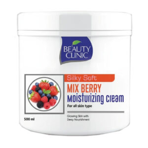 BEAUTY CLINIC Silky Soft Mixed Berry Moisturizing Cream (500ml) - Deep Nourishment for Glowing Skin & All Skin Types