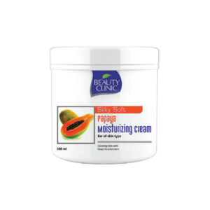 BEAUTY CLINIC Silky Soft Papaya Moisturizing Cream (500ml) - Deep Nourishment for All Skin Types, Promotes Glowing Skin