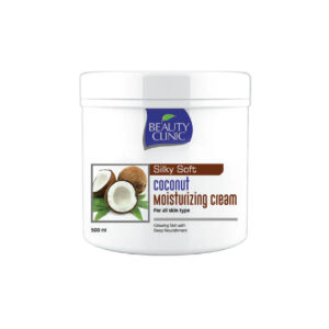 BEAUTY CLINIC Silky Soft Coconut Moisturizing Cream (500ml) - Deep Nourishment for All Skin Types, Promotes Soft & Glowing Skin