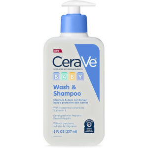 CeraVe Baby Wash & Shampoo | Tear-Free, Sulfate-Free Cleanser with 3 Essential Ceramides & Vitamin E