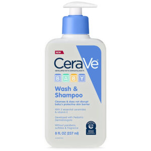 CeraVe Baby Wash & Shampoo | Tear-Free, Sulfate & Fragrance-Free | 8 Fl Oz (237ml)