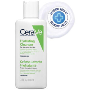 CeraVe Hydrating Cleanser 88ml | Gentle, Non-Foaming Face & Body Wash with Ceramides (Travel Size)