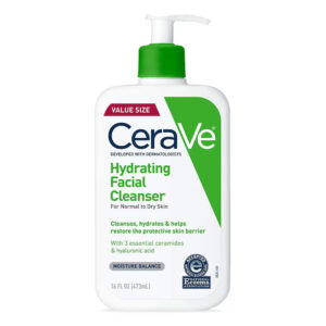 CeraVe Hydrating Facial Cleanser 473ml | Non-Foaming Wash with Ceramides & Hyaluronic Acid