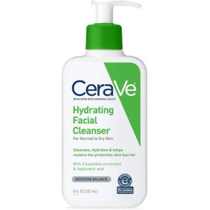 CeraVe Hydrating Facial Cleanser 237ml | Non-Foaming Wash with Ceramides & Hyaluronic Acid