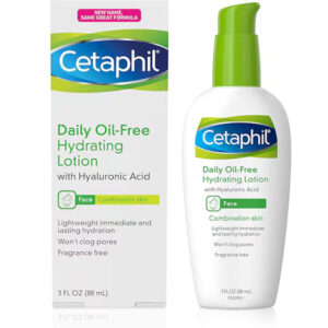 Cetaphil Daily Oil-Free Hydrating Lotion (88mL) - Lightweight Hyaluronic Acid Moisturizer for Combination Skin