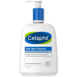 Cetaphil Oily Skin Cleanser (473ml) - Soap-Free Gel with Niacinamide for Oily, Combination & Sensitive Skin