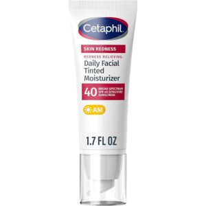Cetaphil Skin Redness Relieving Daily Facial Tinted Moisturizer SPF 40 (48g) - Calms Redness & Protects Sensitive Skin