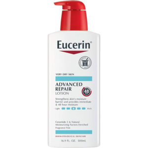 EUCERIN Advanced Repair Lotion (500ml) - 48 Hour Moisturizer for Very Dry Skin with Ceramide 3 & Natural Moisturizing Factors, Fragrance Free