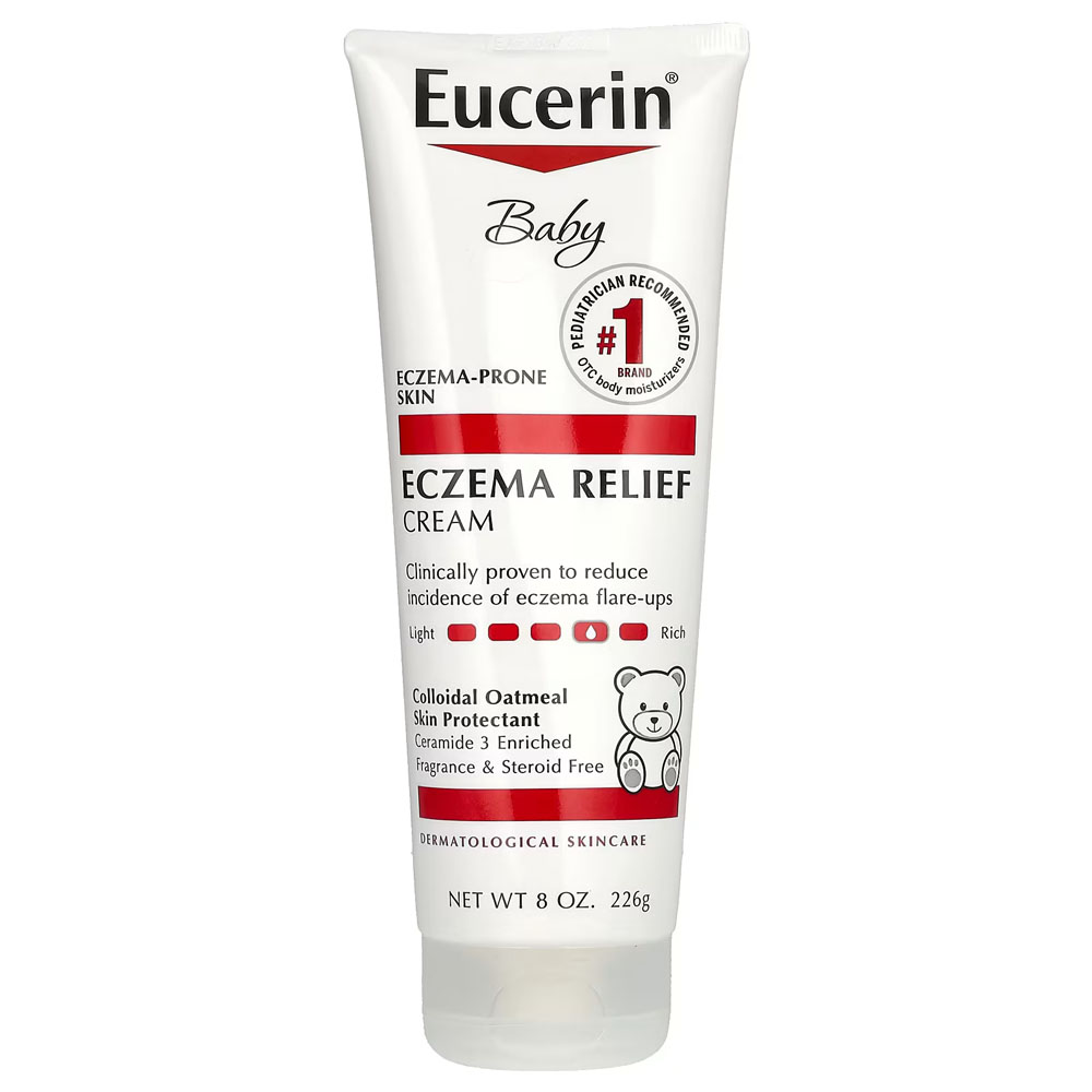 EUCERIN Baby Eczema Relief Cream (226g) - Steroid & Fragrance Free Formula with Colloidal Oatmeal and Ceramide 3 for Eczema-Prone Skin