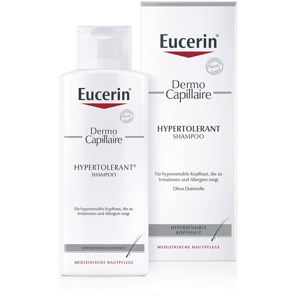 EUCERIN DermoCapillaire Hypertolerant Shampoo (250ml) - Calming Wash for Hypersensitive Scalp