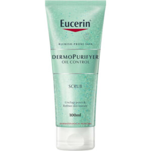 EUCERIN DermoPURIFYER Oil Control Scrub (100ml) - Deep Exfoliation for Blemish-Prone Skin, Unclogs Pores & Refines Texture