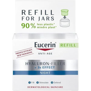 EUCERIN Hyaluron-Filler + 3x Effect Day Cream SPF 15 REFILL (50ml) - Anti-Age Moisturizer for Dry Skin, Plumps Wrinkles