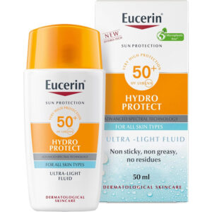 EUCERIN Sun Face Hydro Protect Ultra-Light Fluid SPF 50+ (50ml) - Advanced Spectral Technology, Non-Greasy Facial Sunscreen