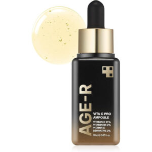 Medicube Age-R Vita C Pro Ampoule (20ml) - 21% Pure Vitamin C Serum for Pigmentation, Uneven Skin Tone & Hydration - Boosts Radiance up to 780% with Age-R Booster Pro