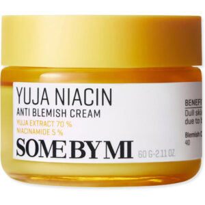 Some By Mi Yuja Niacin Anti Blemish Cream (60g / 2.11 oz.) – Daily Face Moisturizer for Advanced Brightening with 70% Yuja Extract and 5% Niacinamide – Korean Skincare for Pigmentation Care