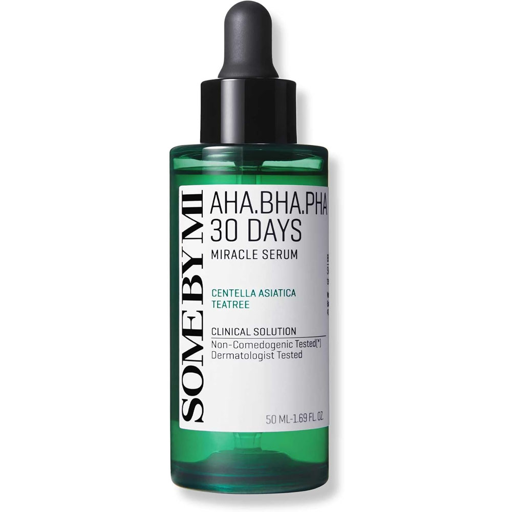 Some By Mi AHA-BHA-PHA 30 Days Miracle Serum (50ml / 1.69 fl. oz.) – Daily Exfoliating Facial Serum for Sensitive Skin with Teatree & Centella Asiatica for Sebum and Blemish Care