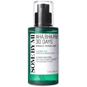 Some By Mi AHA.BHA.PHA 30 Days Miracle Serum Light (50ml / 1.69 fl. oz.) – Daily Soothing Serum for Sensitive Skin with 73% Tea Tree Leaf Water and 15% Centella Asiatica – Pore & Blemish Care Clinical Solution