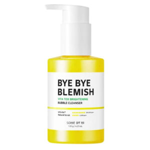 Some By Mi Bye Bye Blemish Vita Tox Brightening Bubble Cleanser (120g / 4.23 oz.) – 5-Minute Vitamin Detox Brightening Wash with VITA Rx™ and Natural Scrubs for Clear, Glowing Skin