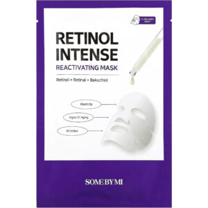 Some By Mi Retinol Intense Reactivating Mask (22g / 0.77 oz.) – Anti-Aging Micro-Fiber Sheet Mask with Retinol, Retinal, and Bakuchiol for Wrinkles & Elasticity