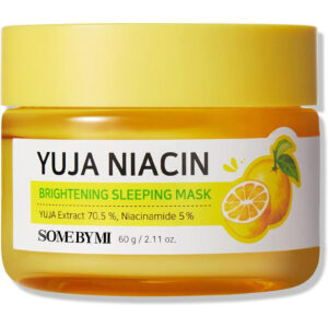 Some By Mi Yuja Niacin Brightening Sleeping Mask (60g / 2.11 oz.) – Overnight Vitamin Recharge with 70.5% Yuja Extract and 5% Niacinamide for Radiant, Blemish-Free Skin