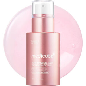 Medicube PDRN Pink Collagen Exosome Shot Serum 2,000 PPM (1.01 fl. oz.) - Liquid Skin Booster with Exosome, Salmon DNA & Spicules for Uneven Skin Tone, Pore Care & Texture Refinement - Korean Skincare