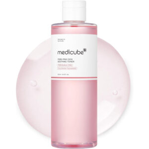 Medicube Salmon DNA PDRN Pink CICA Soothing Toner (250ml) - Pink Glow Toner with Niacinamide & Peptide for Skin Boosting, Calming & Uneven Skin Tone Care - Korean Skincare
